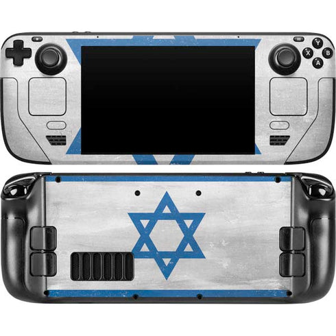 Israel Flag Distressed Steam Deck Handheld Gaming Computer Skin